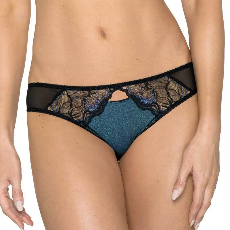 Semi Sheer Lace Bikini Panty Low Rise Full Back Coverage
