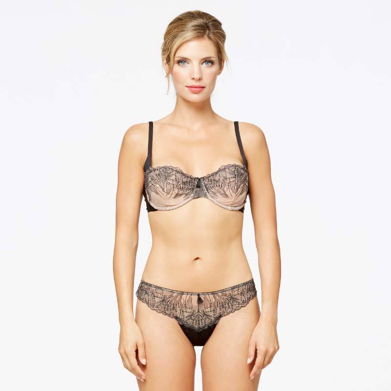 Sexy Double Mesh Balconette Bra