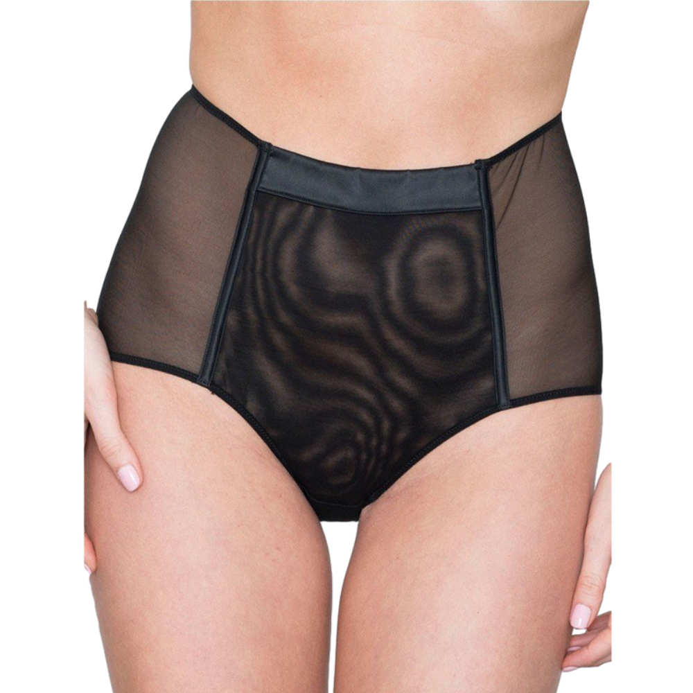 High Waist Peek A Boo Brief Panty