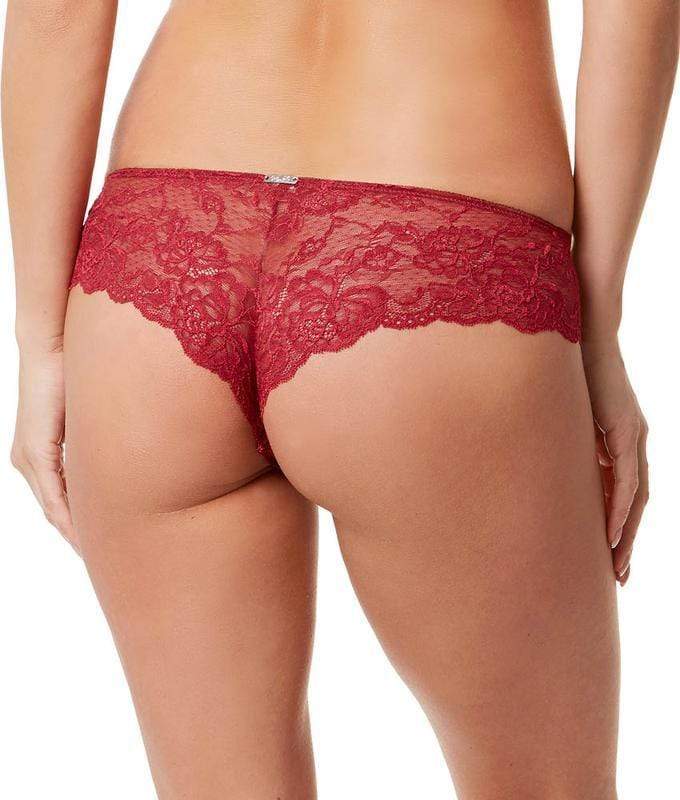 Floral Embroidered Sheer Brazilian Panty