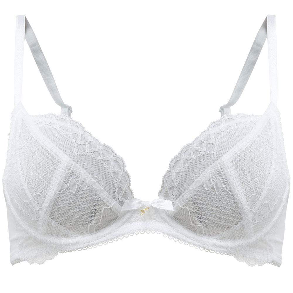 Plunge Bra with Sheer Lace