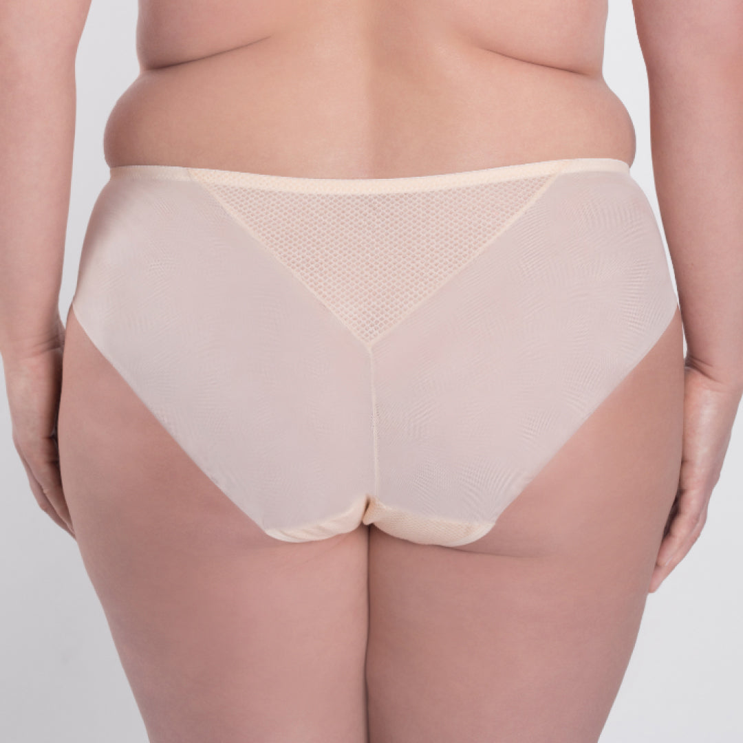 High Waist Midi Brief Panties Seamless Full Coverage