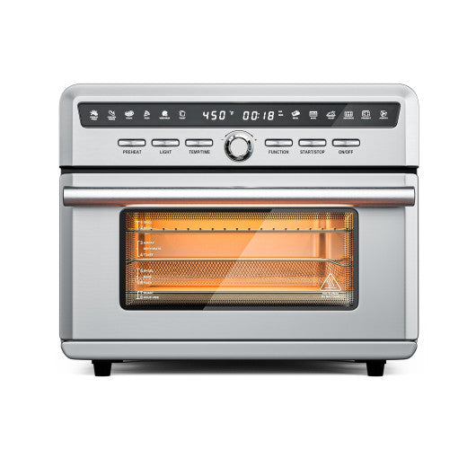 26.4 Qt 1800W 10-in-1 Air Fryer Toaster Oven with Recipe