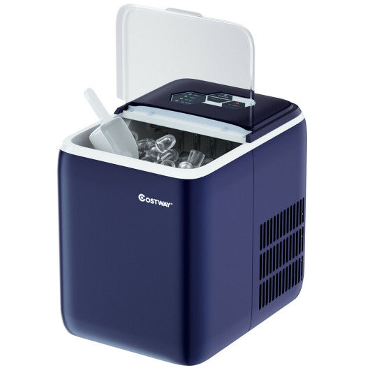 44 lbs Portable Countertop Ice Maker Machine with Scoop-Navy