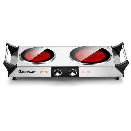 Ceramic Infrared Stove with Temperature Control and Insulated Handles