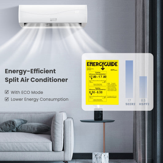 24000 BTU 18.5 SEER2 208-230V Ductless Mini Split Air Conditioner and Heater