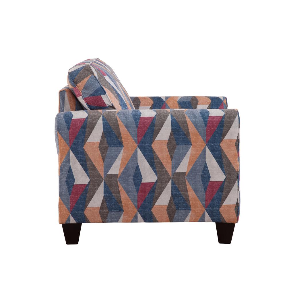 Transitional Flared Arm Multi Colored Upholstered Chair
