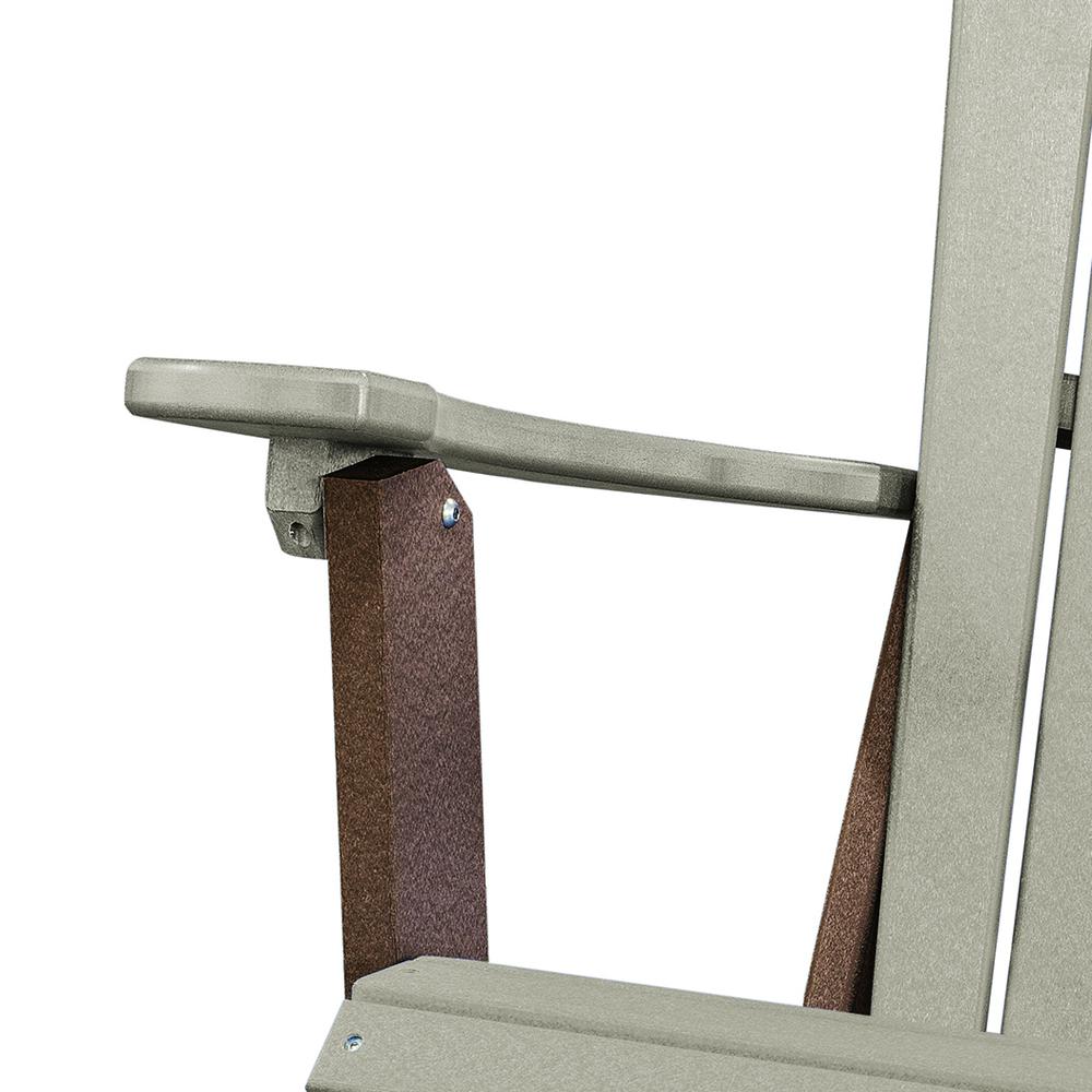 Fan Back Folding Adirondack Chair Made in the USA- Weatherwood, Tudor Brown