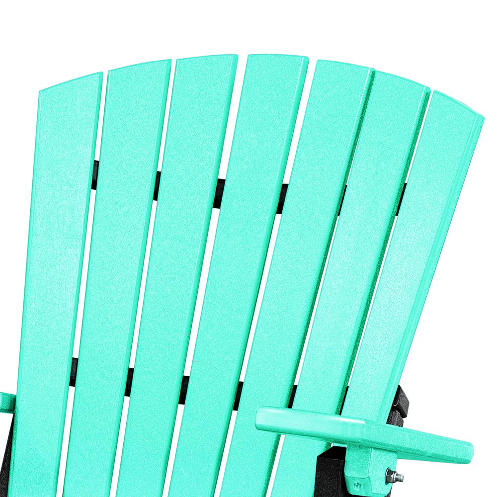 Fan Back Folding Adirondack Chair Made in the USA- Aruba, Black