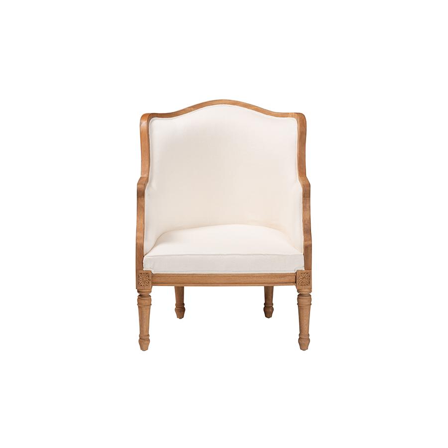 Honey Oak Finished Wood Accent Chair
