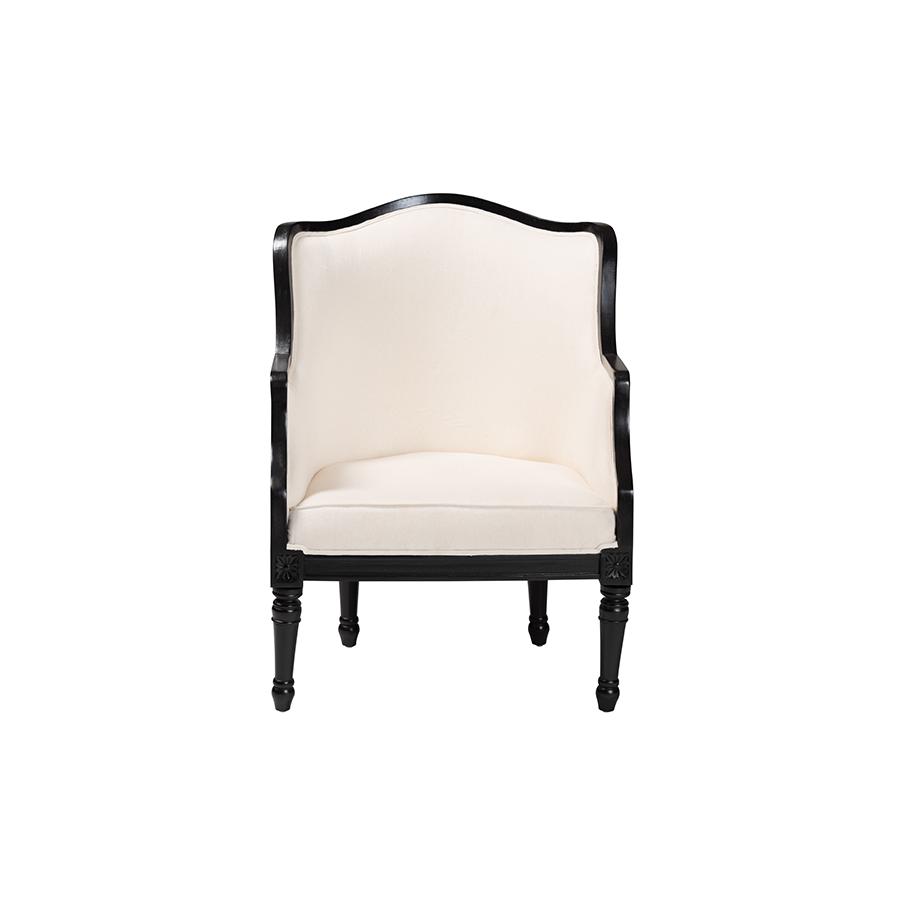 Black Finished Wood Accent Chair