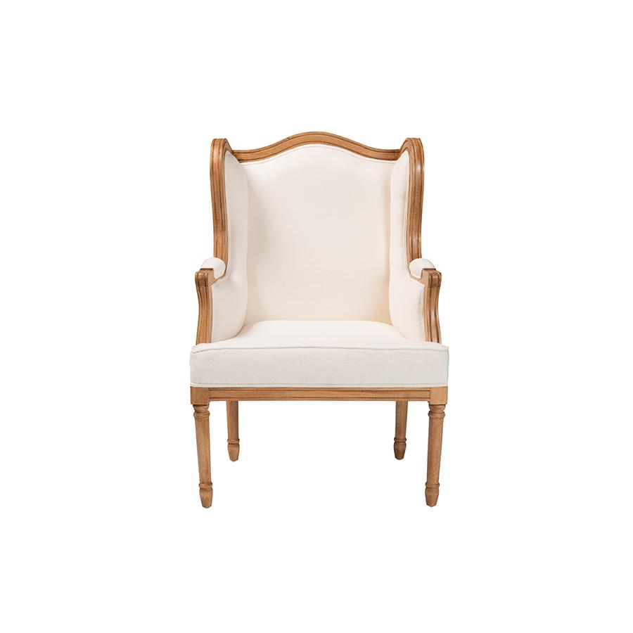 Honey Oak Finished Wood Accent Chair