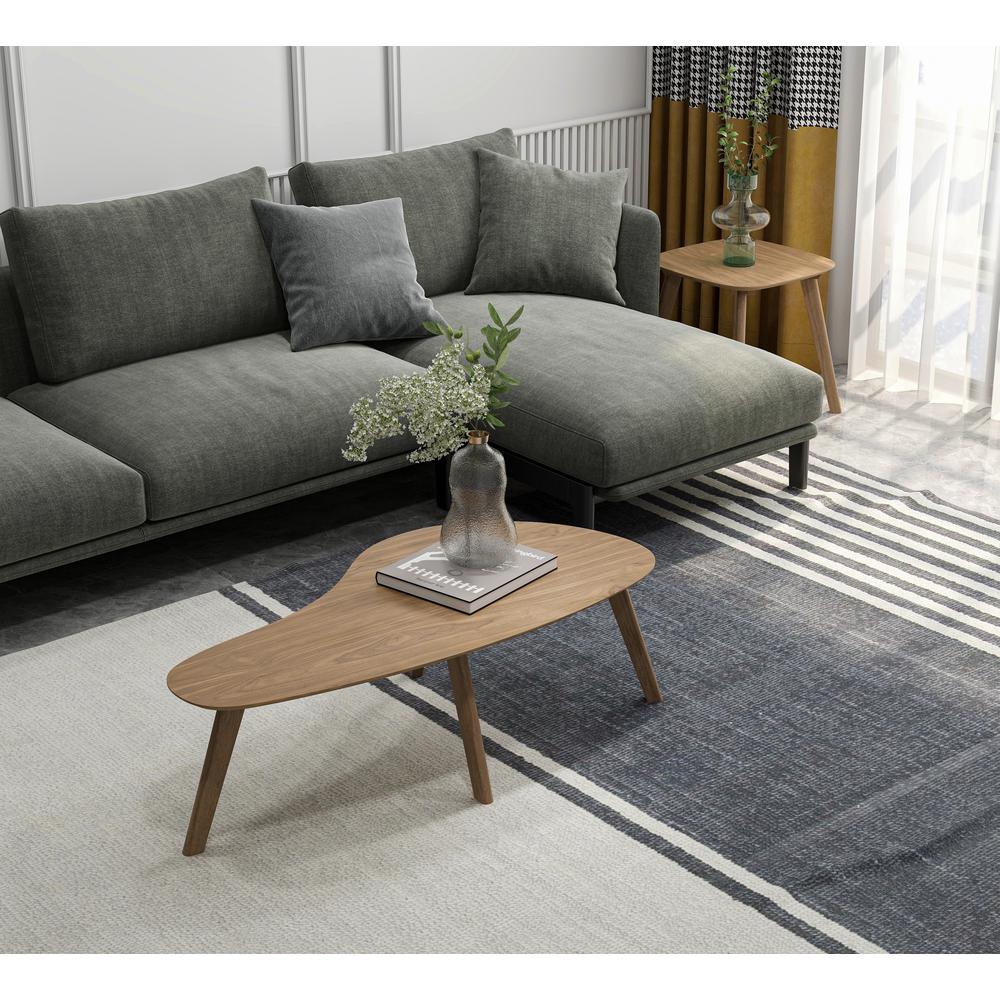 Wallace & Bay Pineda End Table, Walnut Brown