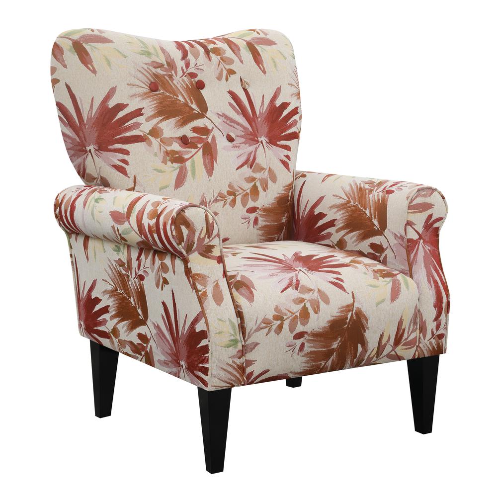 Wallace & Bay Kelley Accent Chair, Crimson Floral