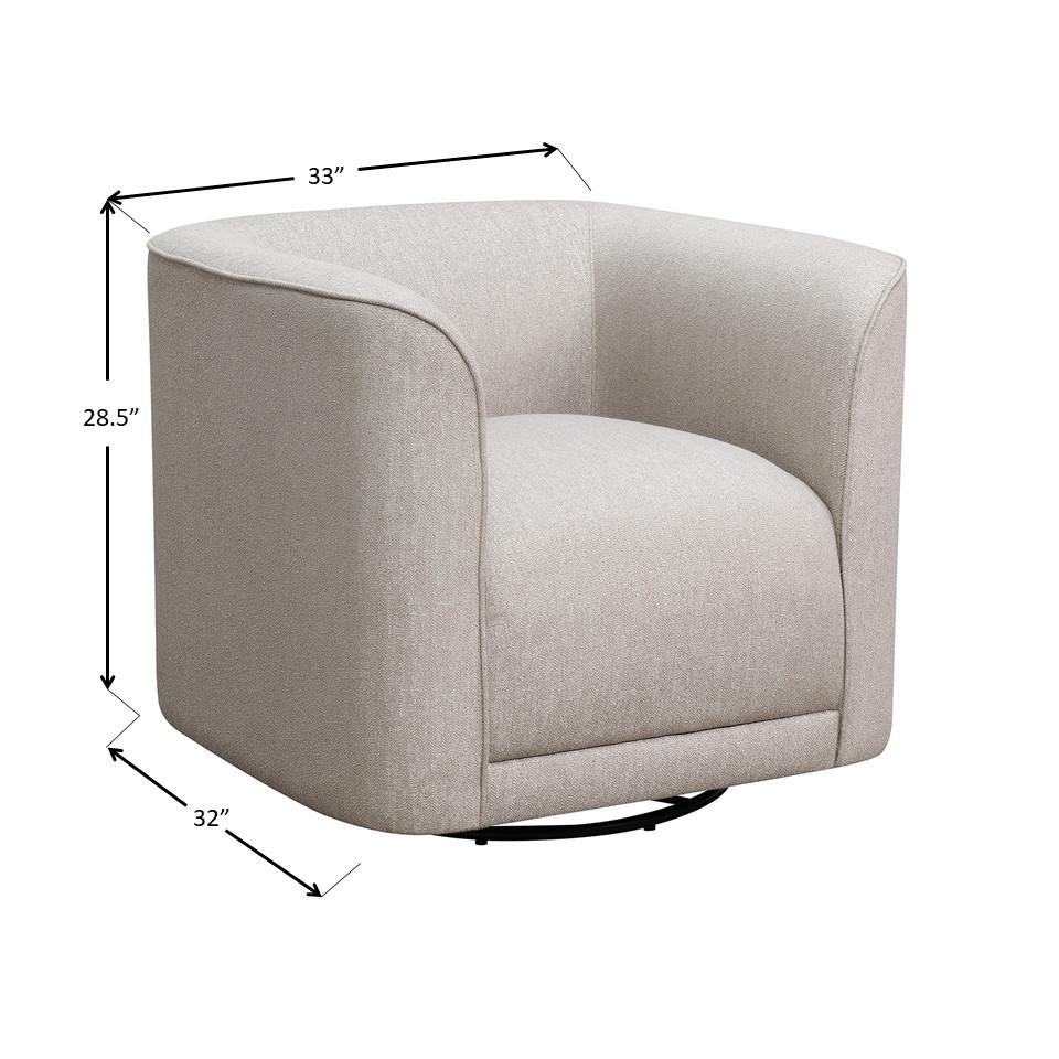 Swivel Accent Chair with 360° Swivel And U-Shape