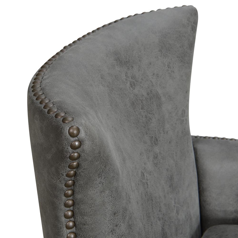 Accent Chair with Clean Lines And Nailhead Trim