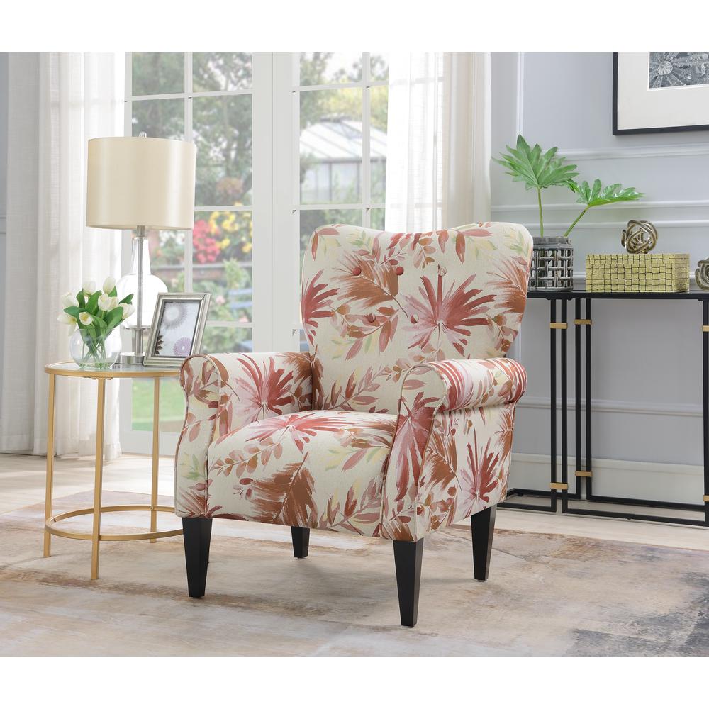 Wallace & Bay Kelley Accent Chair, Crimson Floral