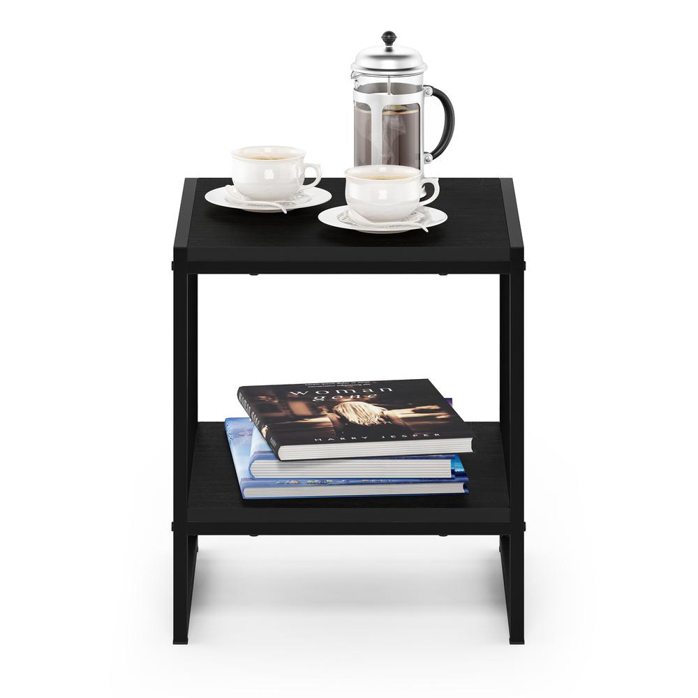 Furinno Romain 2-Tier Tall End Table, Espresso