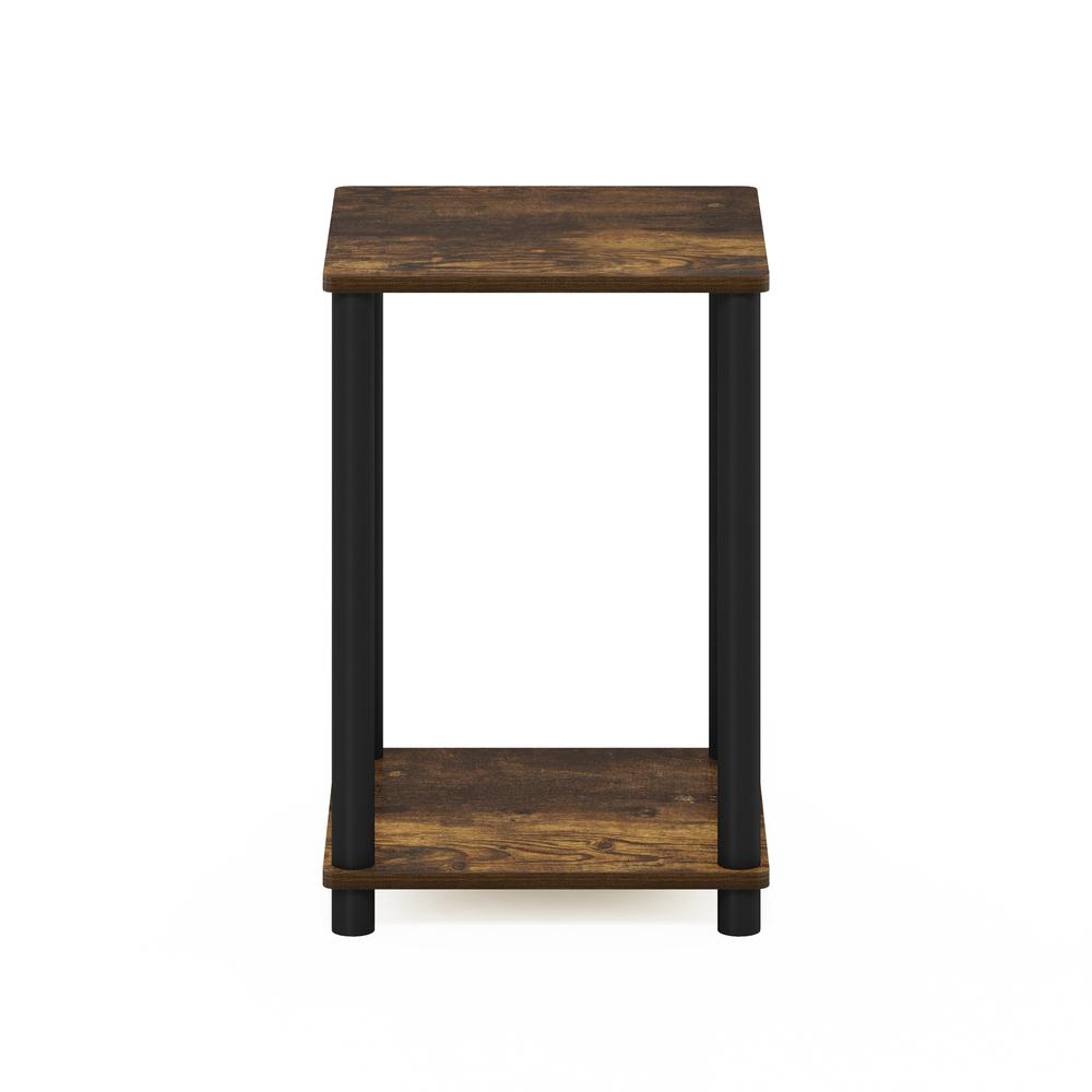 Furinno Turn-N-Tube Haydn End Table, Amber Pine/Black