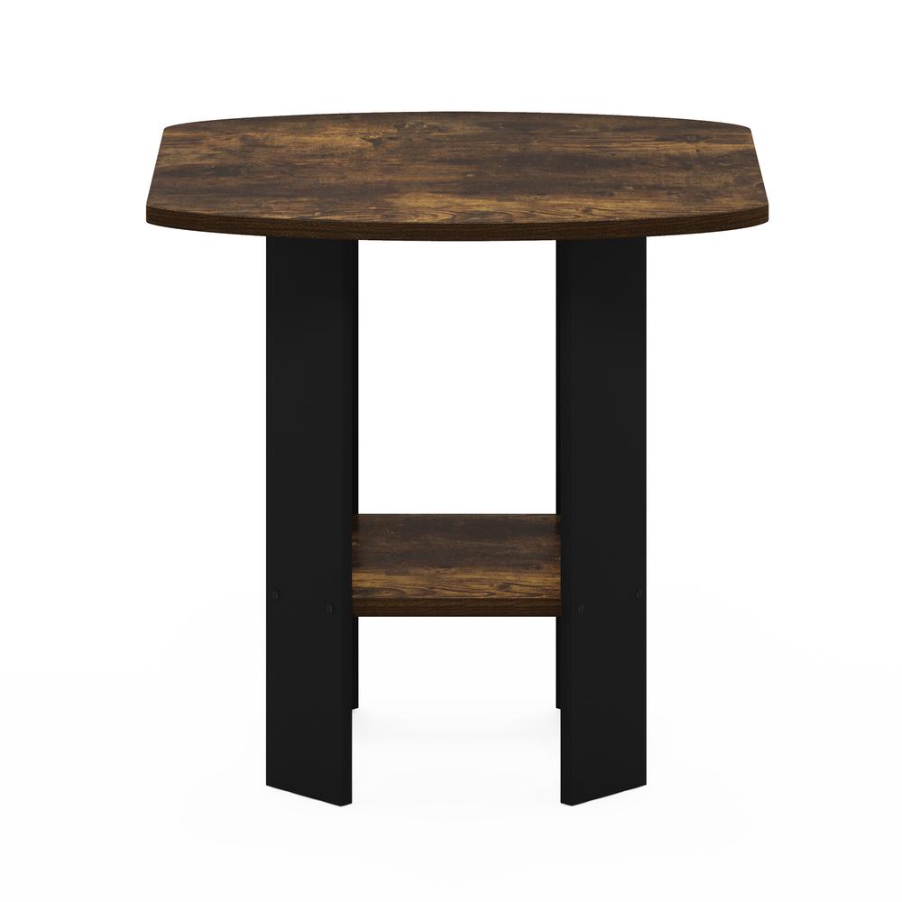 Furinno Simple Design End/SideTable, Amber Pine/Black
