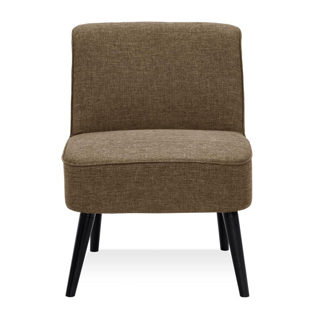 Furinno Retro Vintage Fabric Accent Chair, Brown