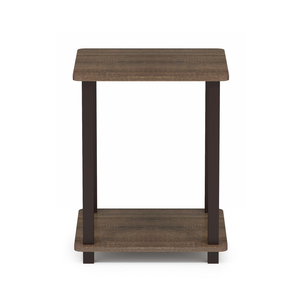 Furinno Simplistic End Table, Set of Two, Walnut/Brown