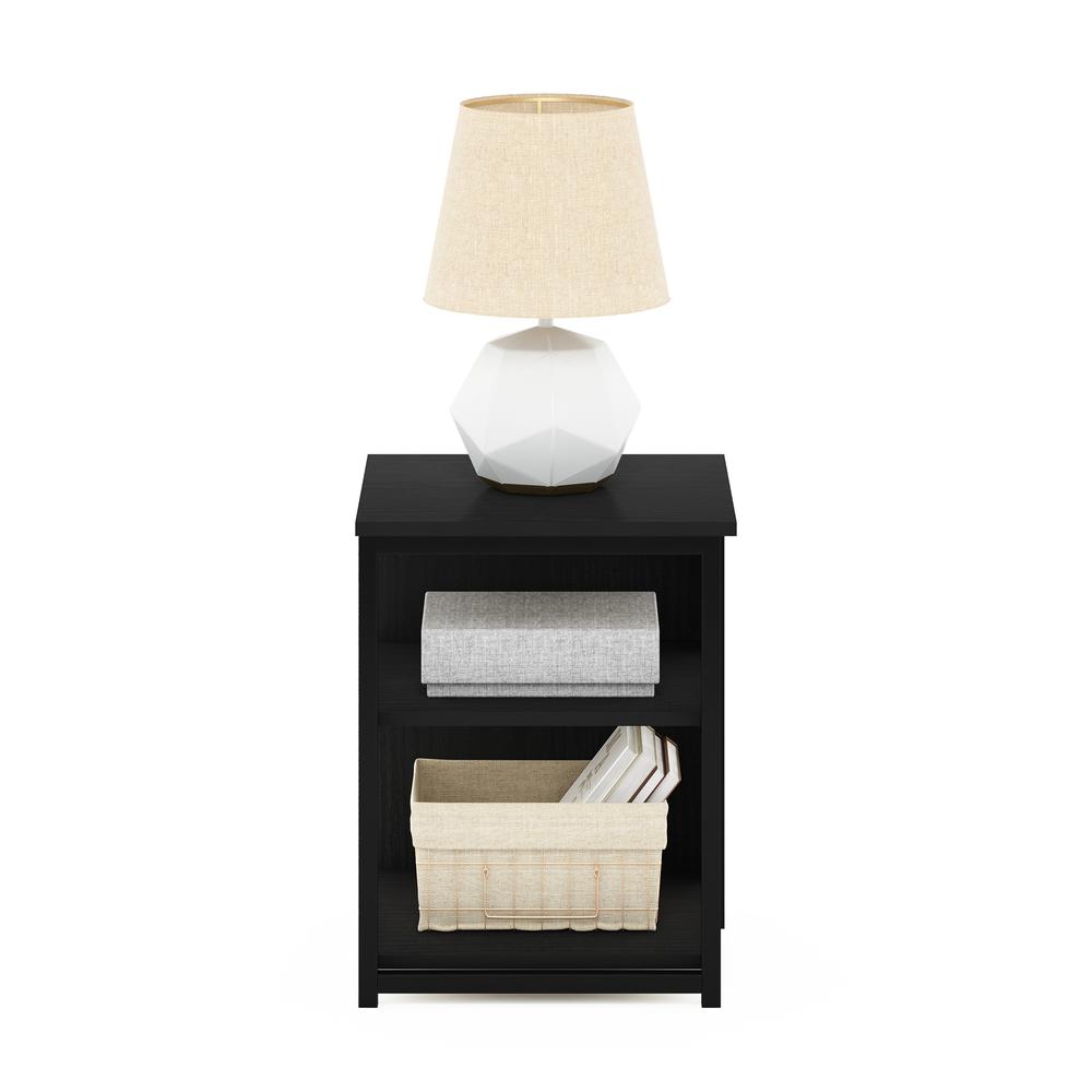 Furinno Camnus Modern Living End Table, Americano/Black