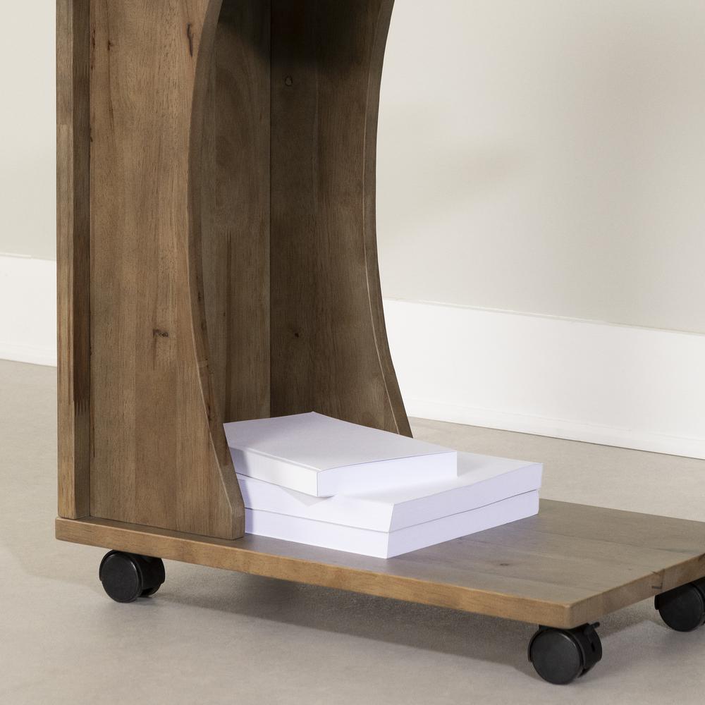 Kodali Mobile Side Table for Laptop, Brown Oak
