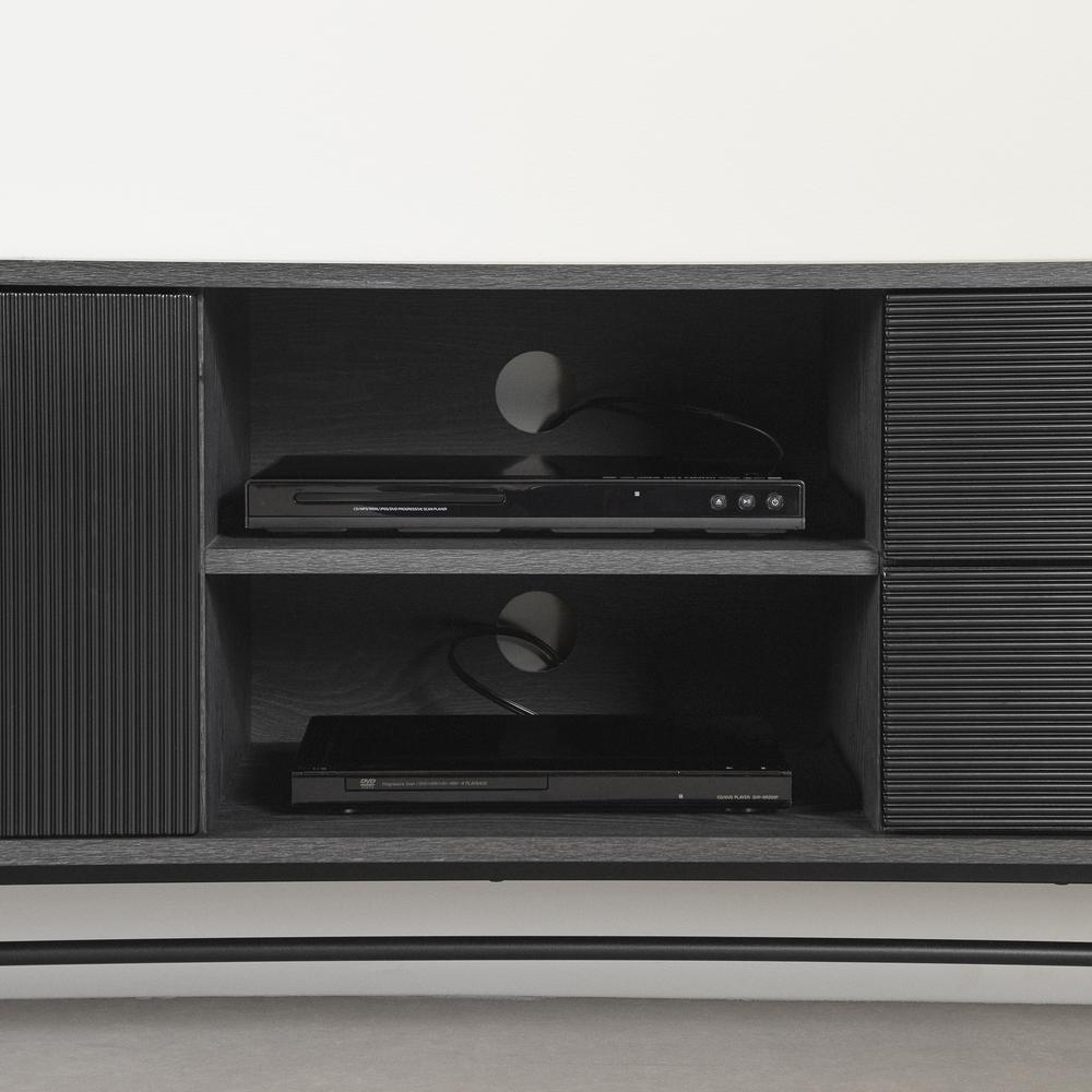 Arlo TV Stand, Ash Oak and Matte Black