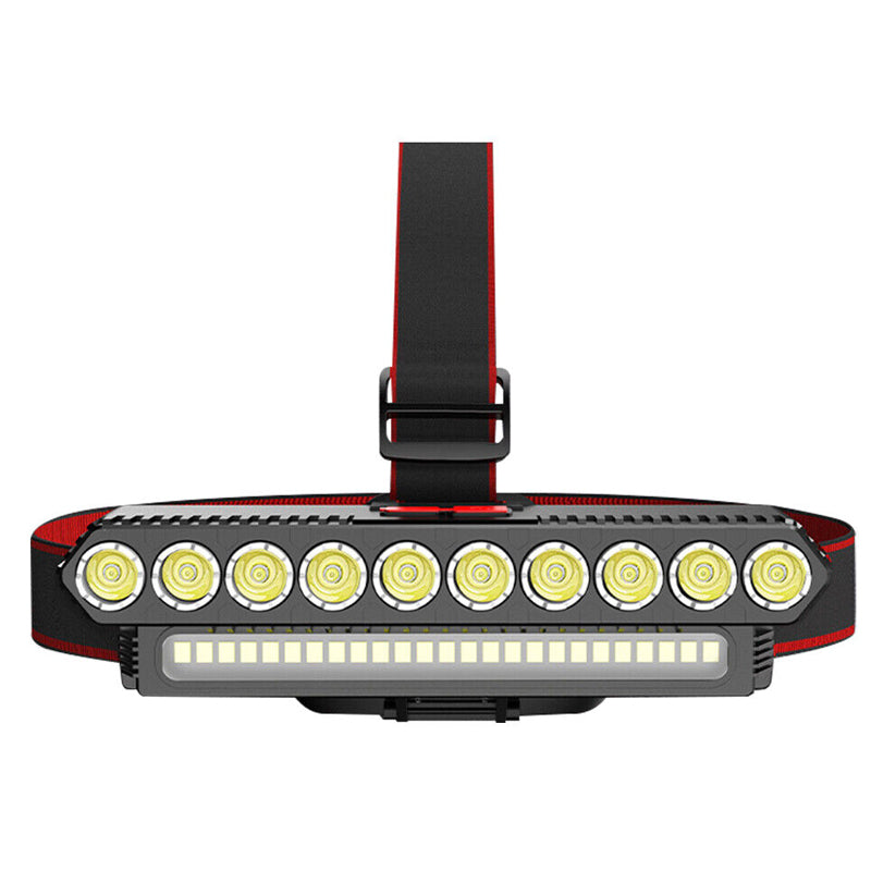 10LED COB Camping and Outdoor Powerful Headlamp - USB Rechargeable