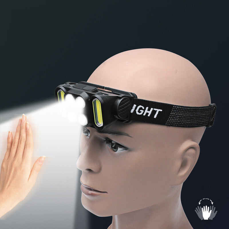 4LED COB Headlamp Super Bright Outdoor Head Light- Type C Charging