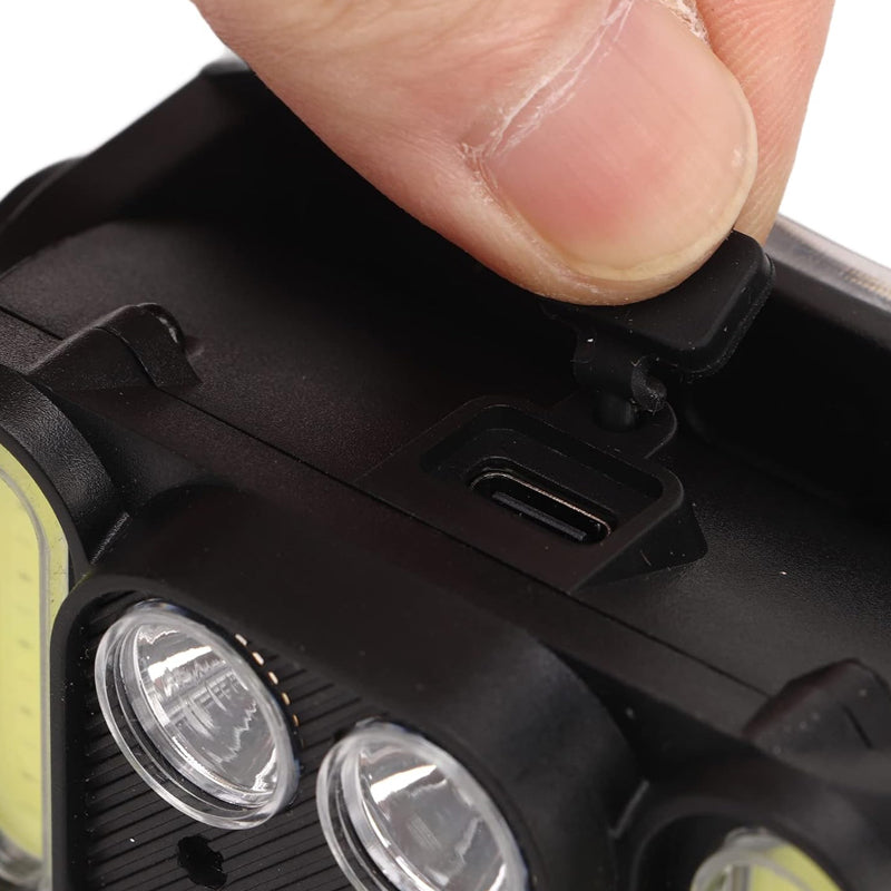 4LED COB Headlamp Super Bright Outdoor Head Light- Type C Charging