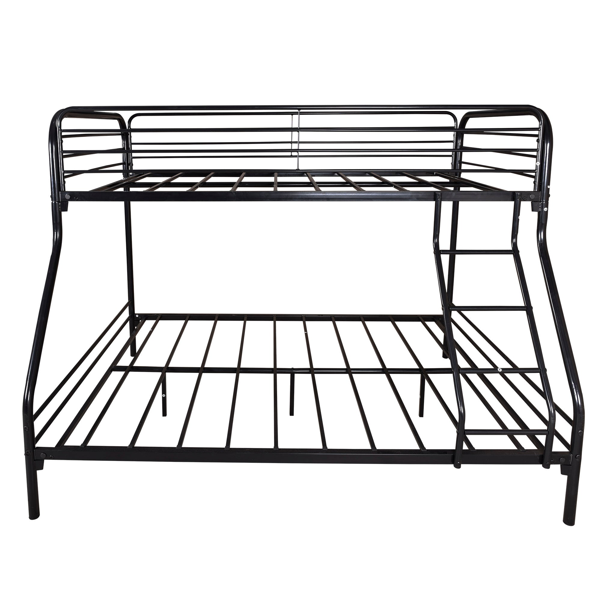 Heavy Duty Full Metal Easy Assembly Bunk Bed Frame with Guardrail and Stairs