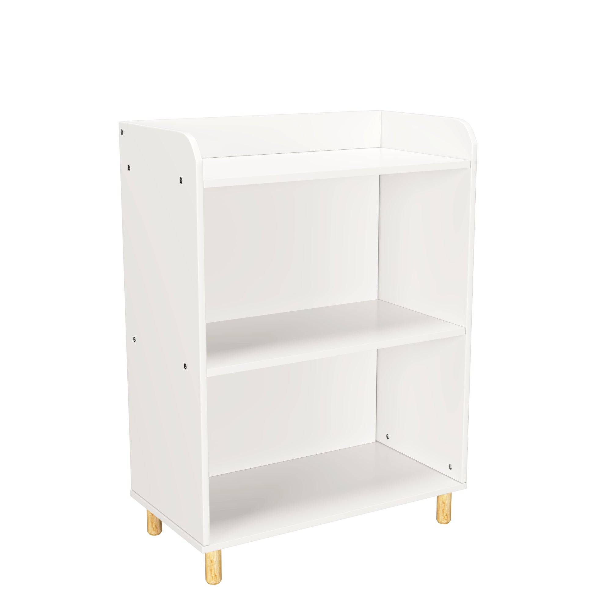 3-Tier Kid’s Bookcase Book Display Shelf and Cabinet Organizer- White