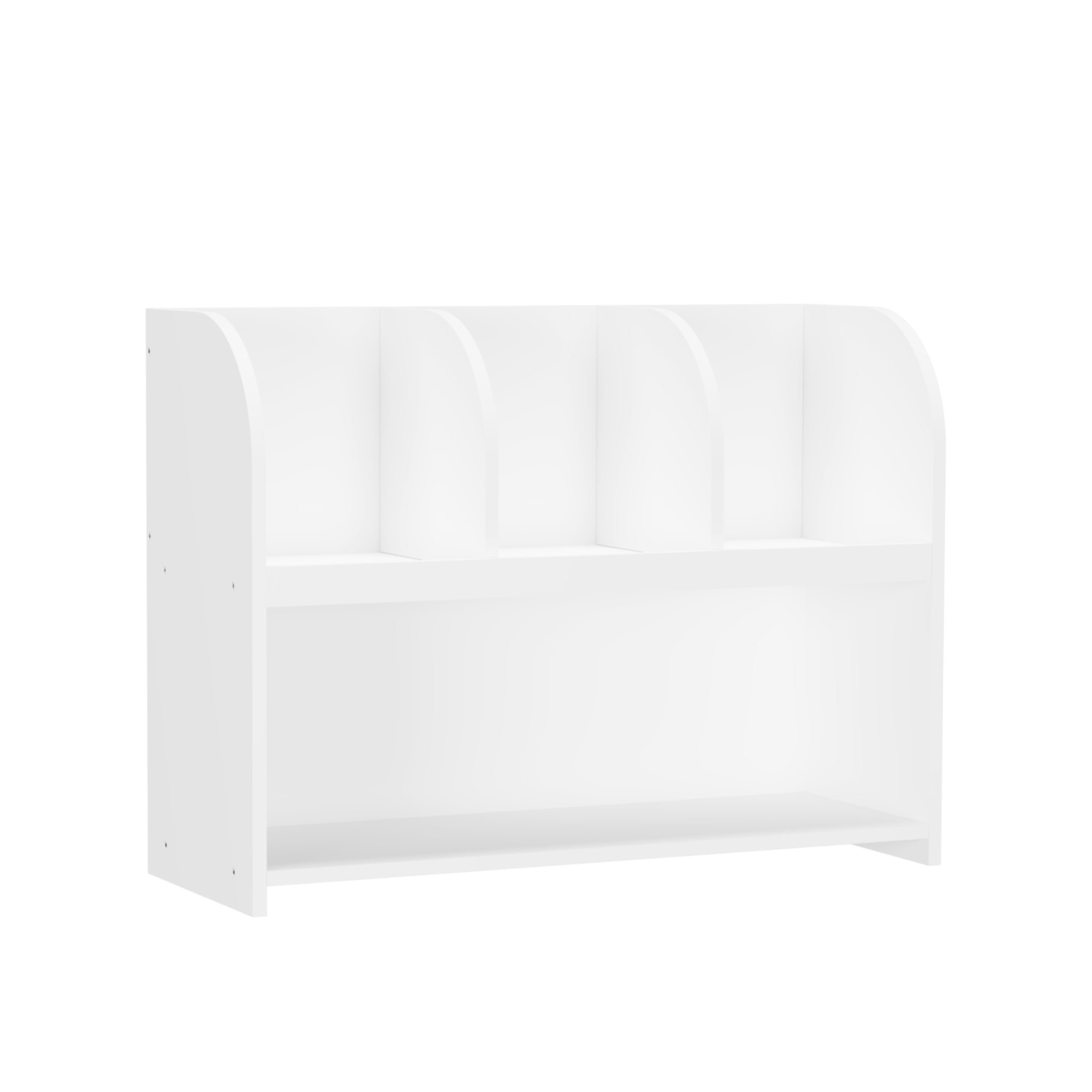 4 Compartment Children’s Bookcase and Playroom Storage Bookshelf- White