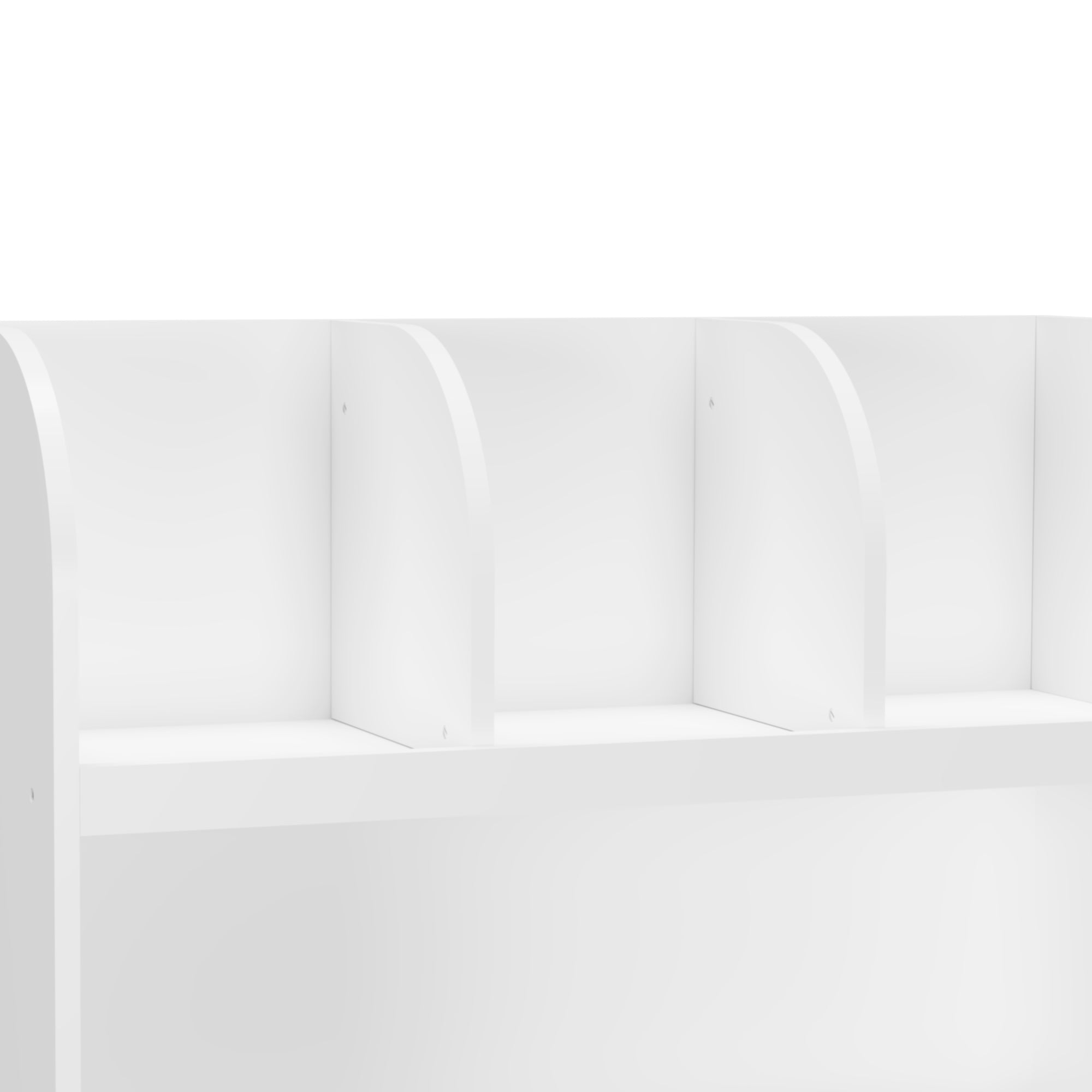 4 Compartment Children’s Bookcase and Playroom Storage Bookshelf- White