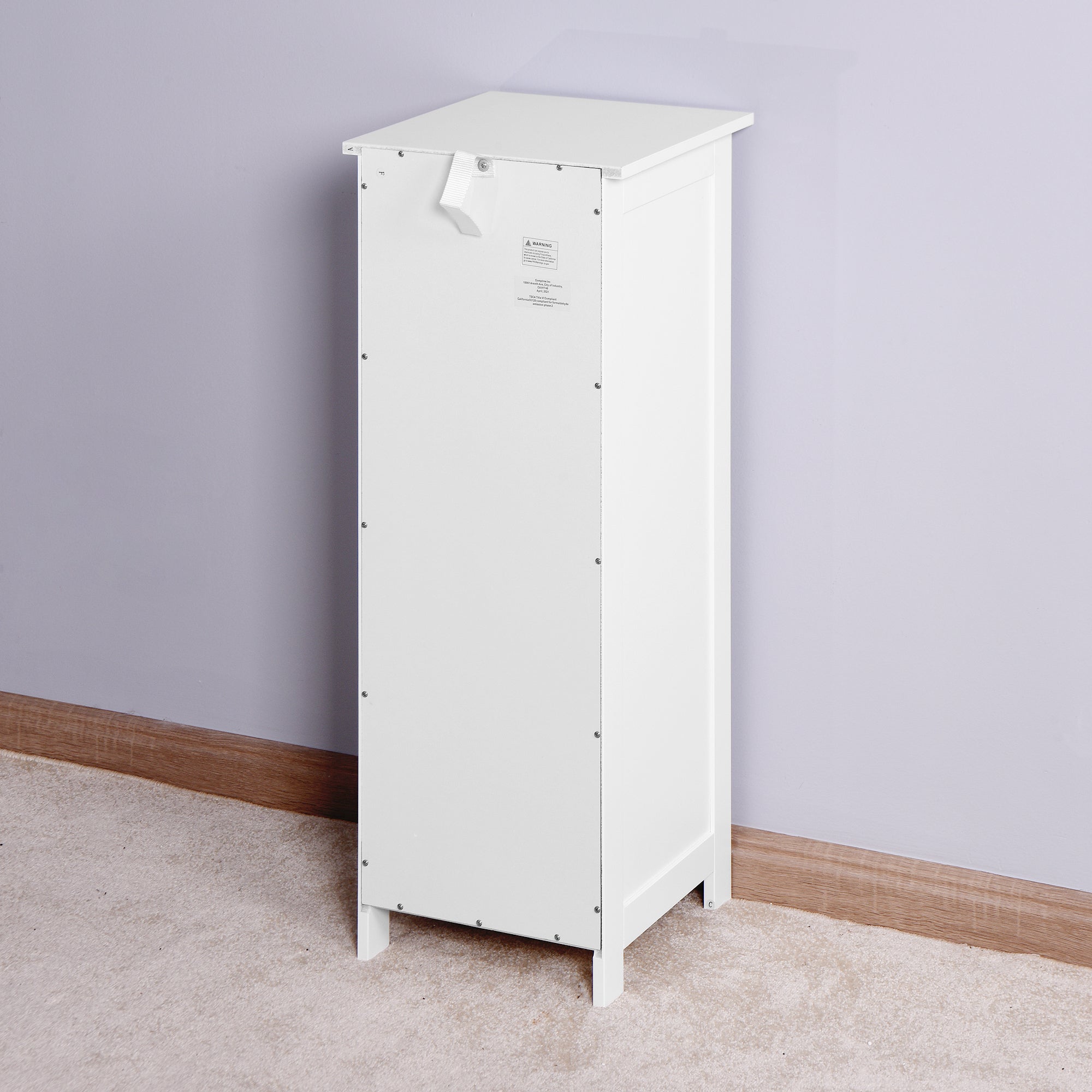 4 Drawers Free Standing Storage Cabinet for Bedroom and Bathroom- White