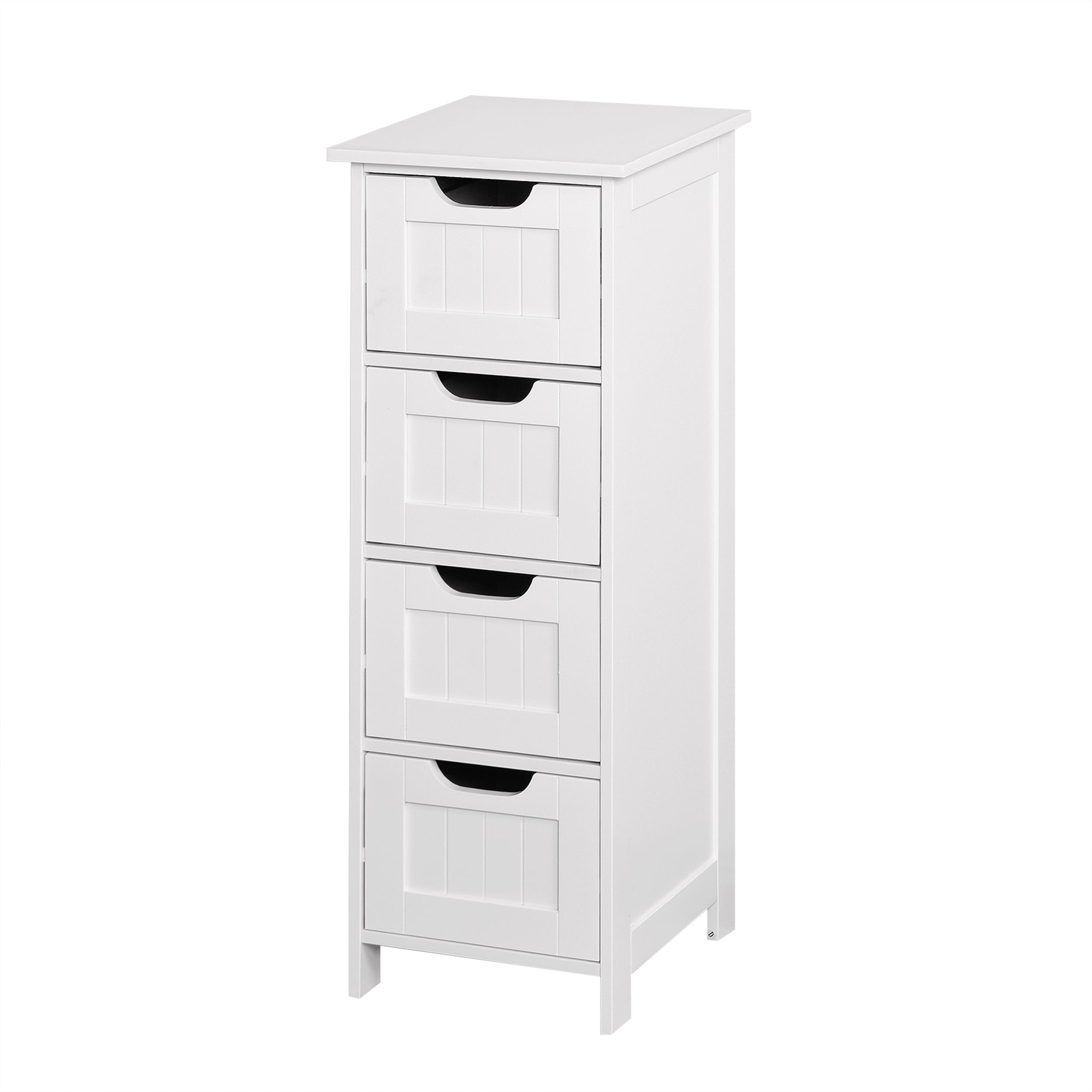 4 Drawers Free Standing Storage Cabinet for Bedroom and Bathroom- White