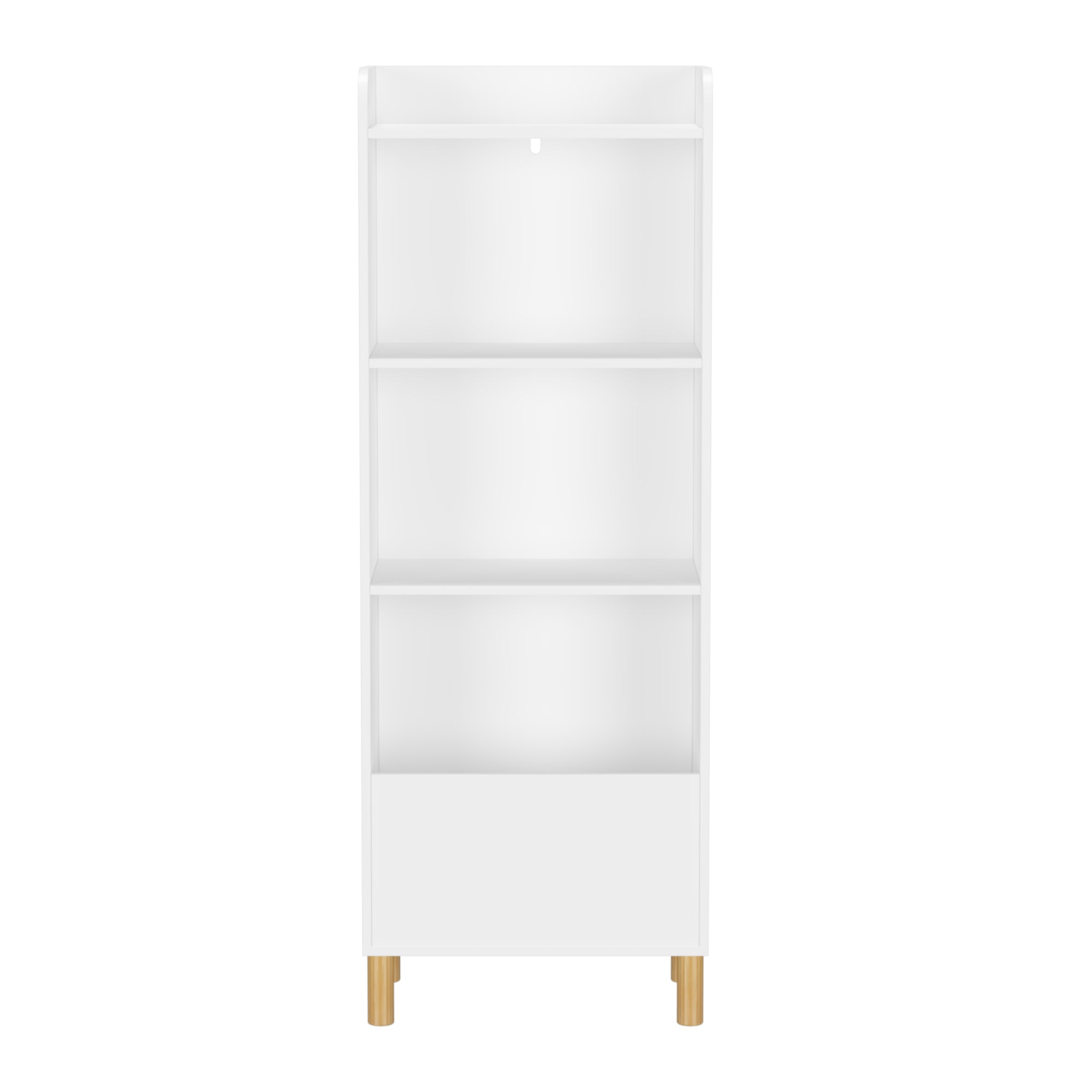 Free Standing 4 Tier Kid’s Bookcase and Toy Storage Organizer in White