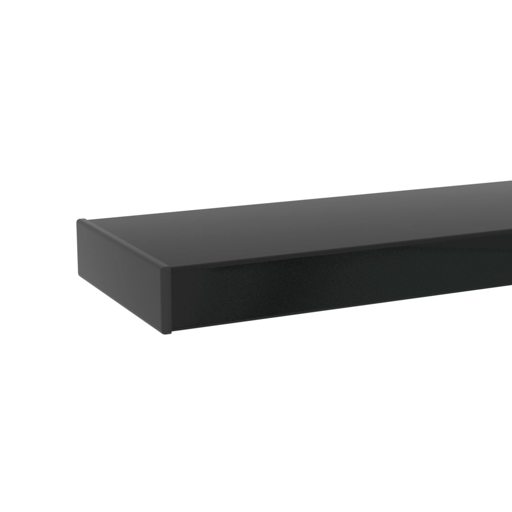Rectangular Double Layer Living Room Glass Coffee Table with Metal Legs- Clear Glass+Black