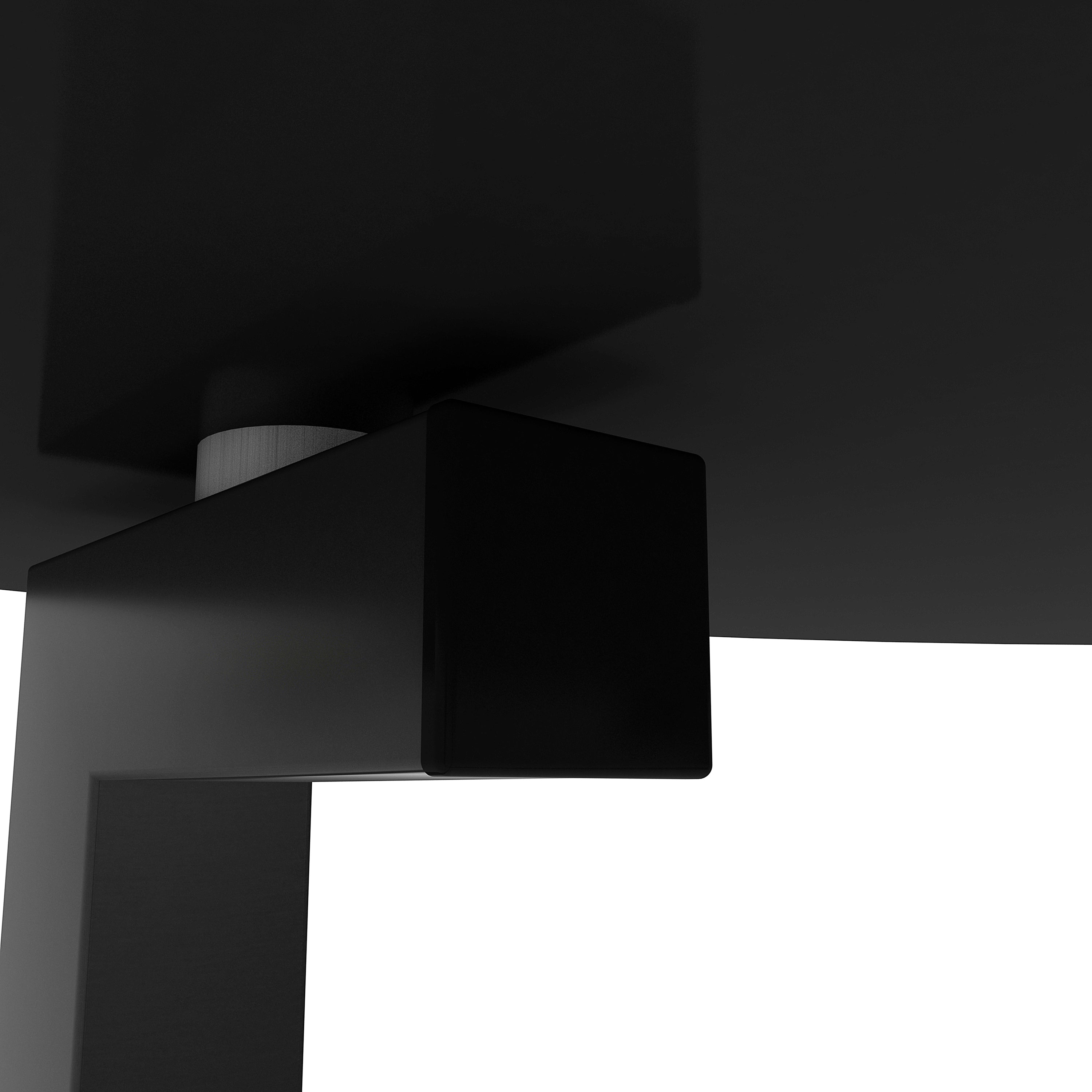 35.5'' Modern Design Round Clear Tempered Glass Coffee Table- Black