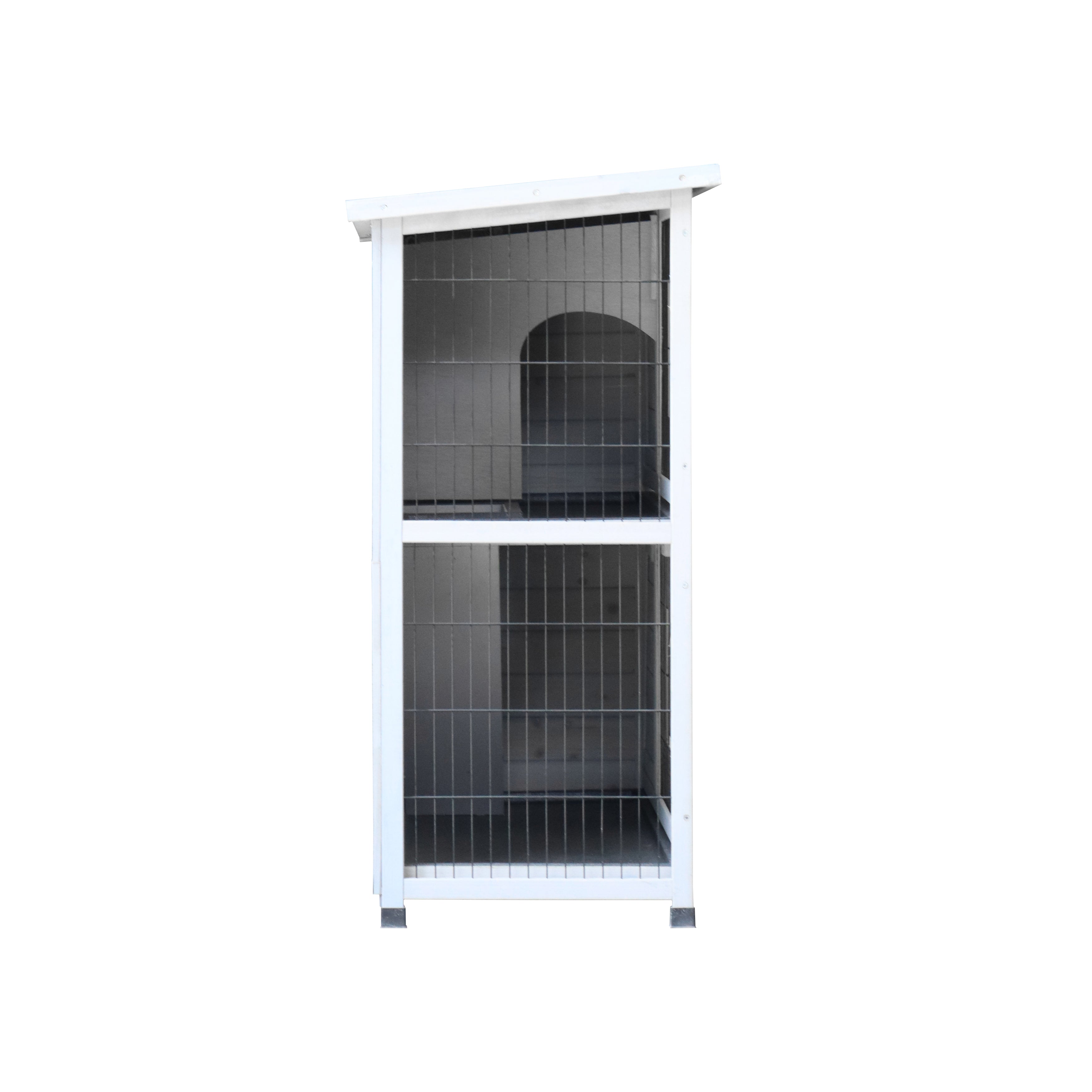 2 Story Rabbit Hutch Extensible Chicken Coop with No Leak Trays Large Running Space