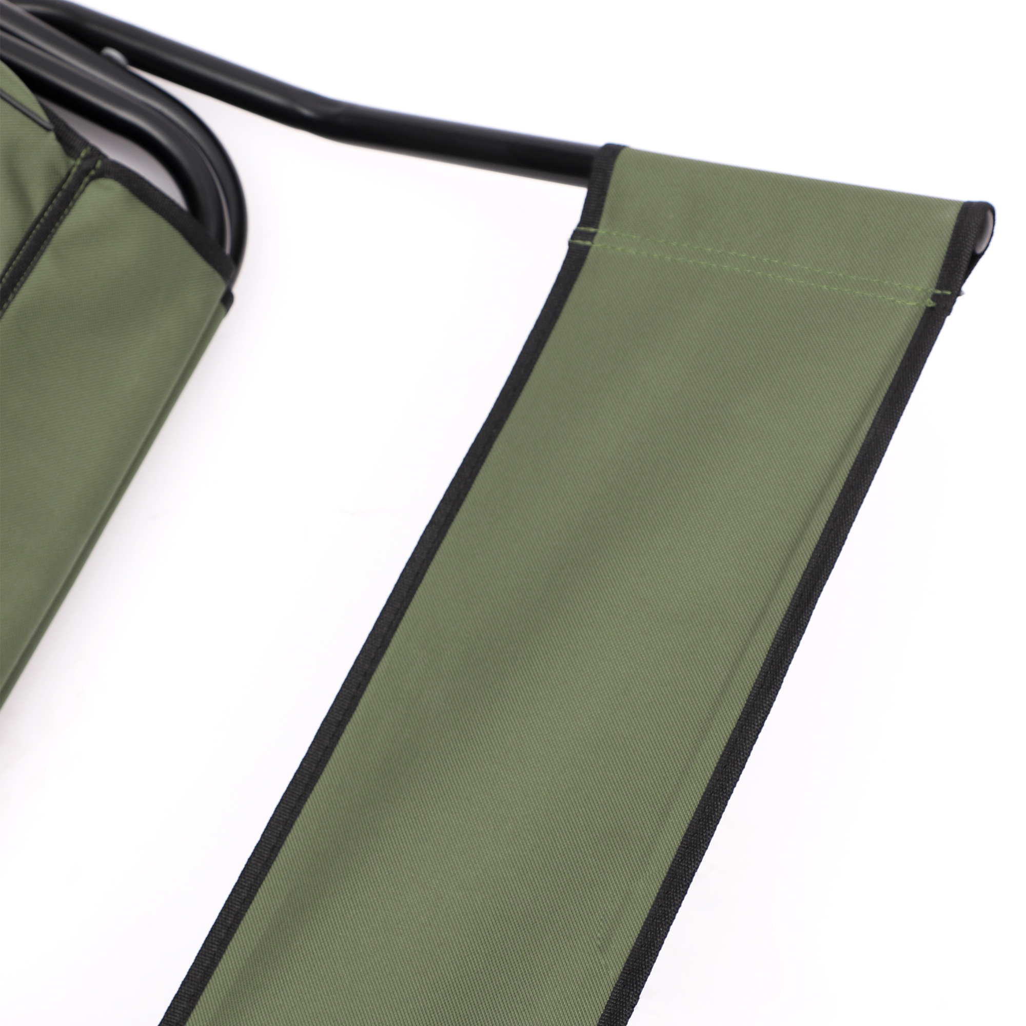 2 Pcs/Set Portable Folding Outdoor Camping Chair with Storage Bag- Green