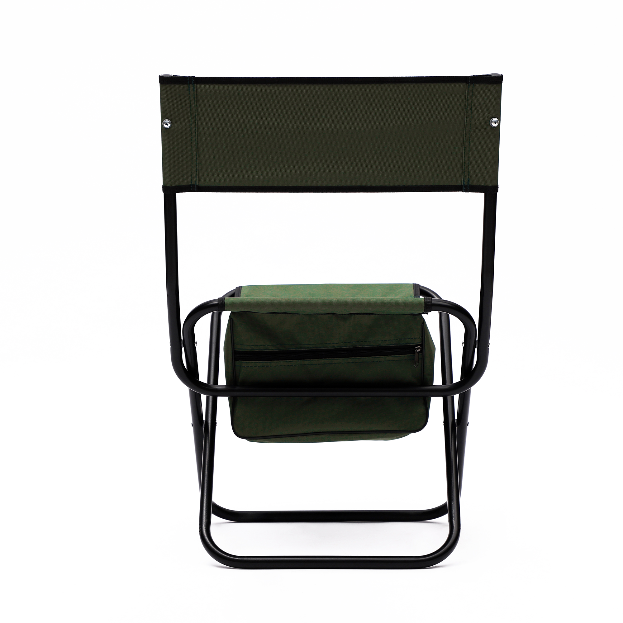 2 Pcs/Set Portable Folding Outdoor Camping Chair with Storage Bag- Green