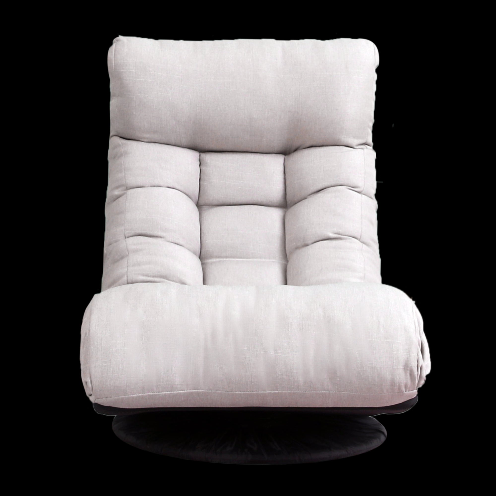 3 Adjustable Head Segments Single Sofa Reclining Japanese Style Leisure Accent Chair- Gray