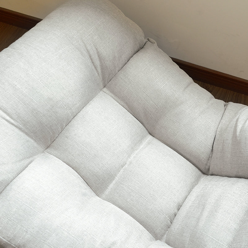 3 Adjustable Head Segments Single Sofa Reclining Japanese Style Leisure Accent Chair- Gray