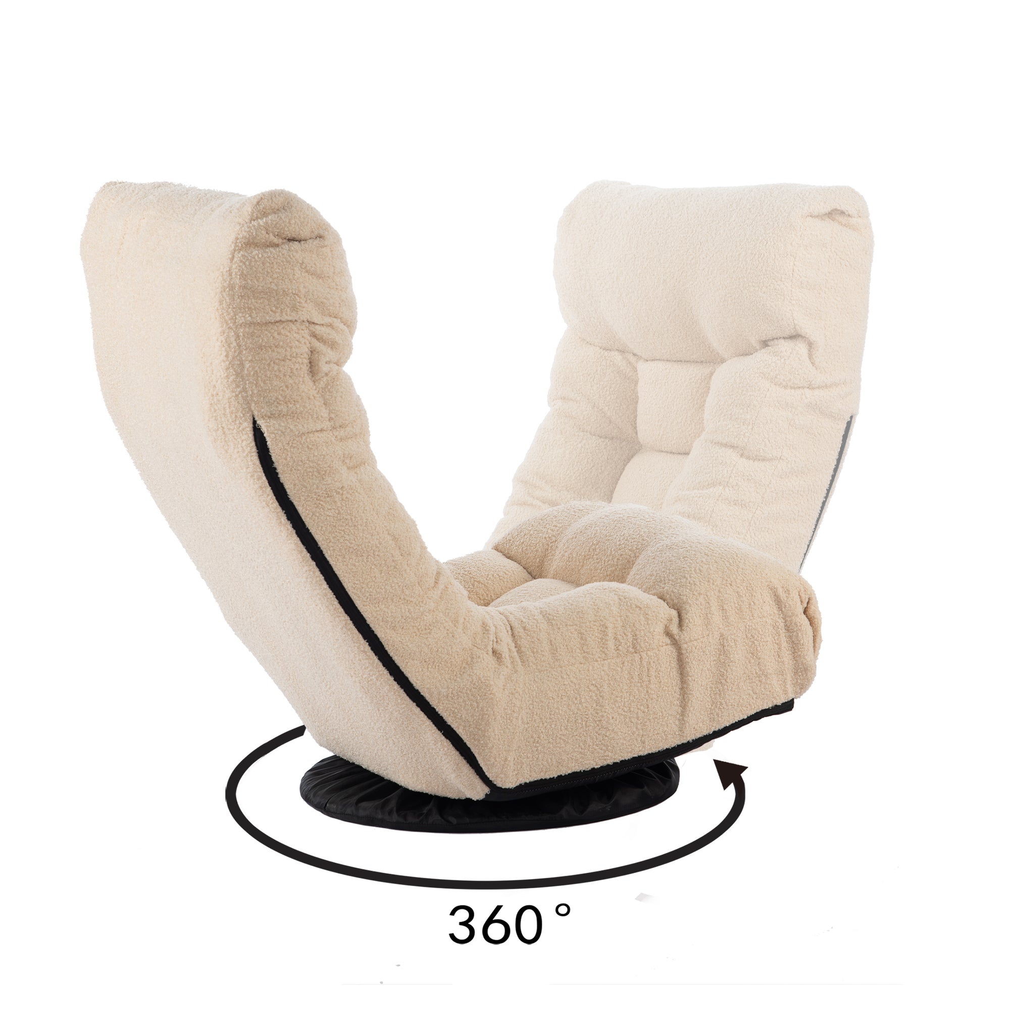 3 Adjustable Head Segments Single Sofa Reclining Leisure Accent Chair- White
