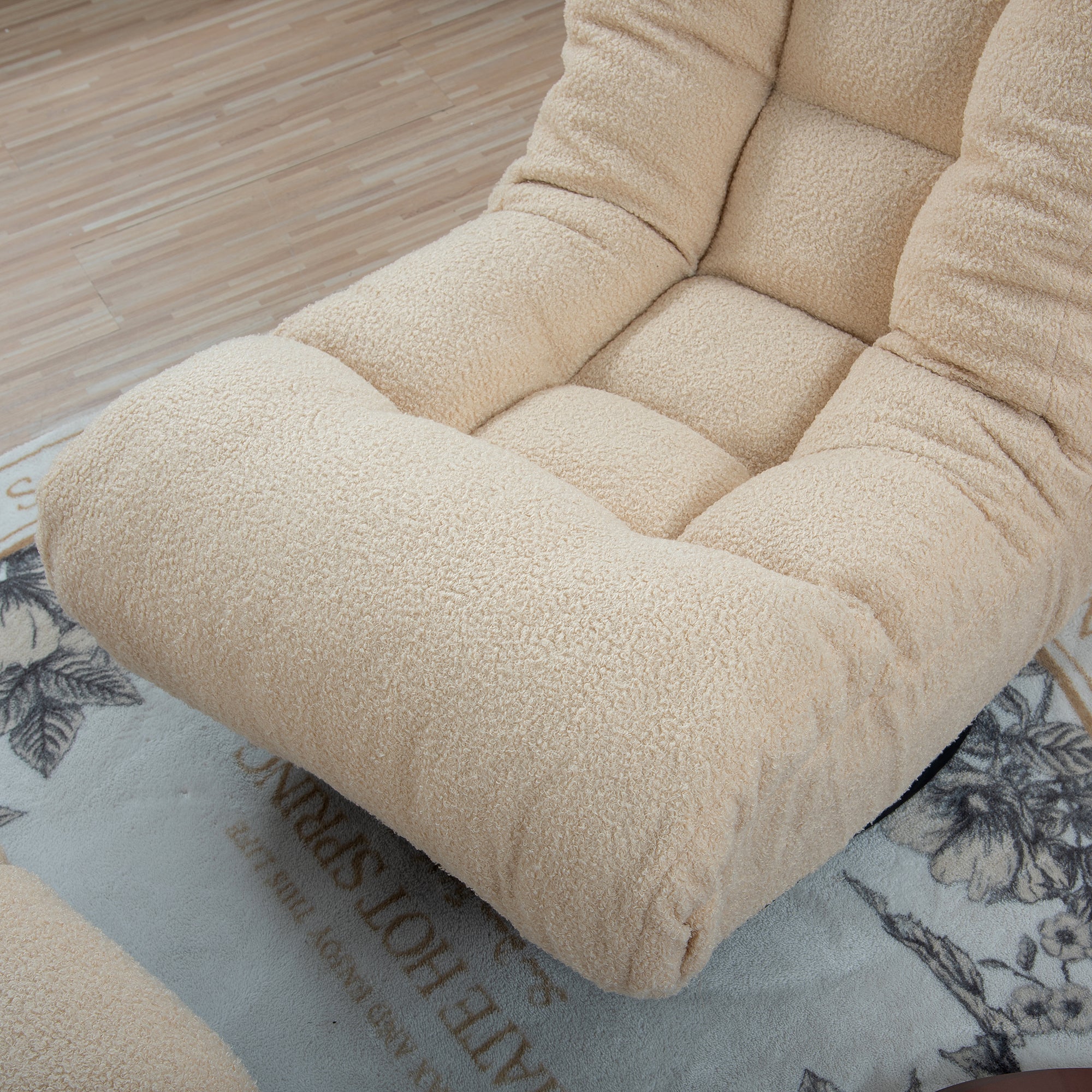 3 Adjustable Head Segments Single Sofa Reclining Leisure Accent Chair- White