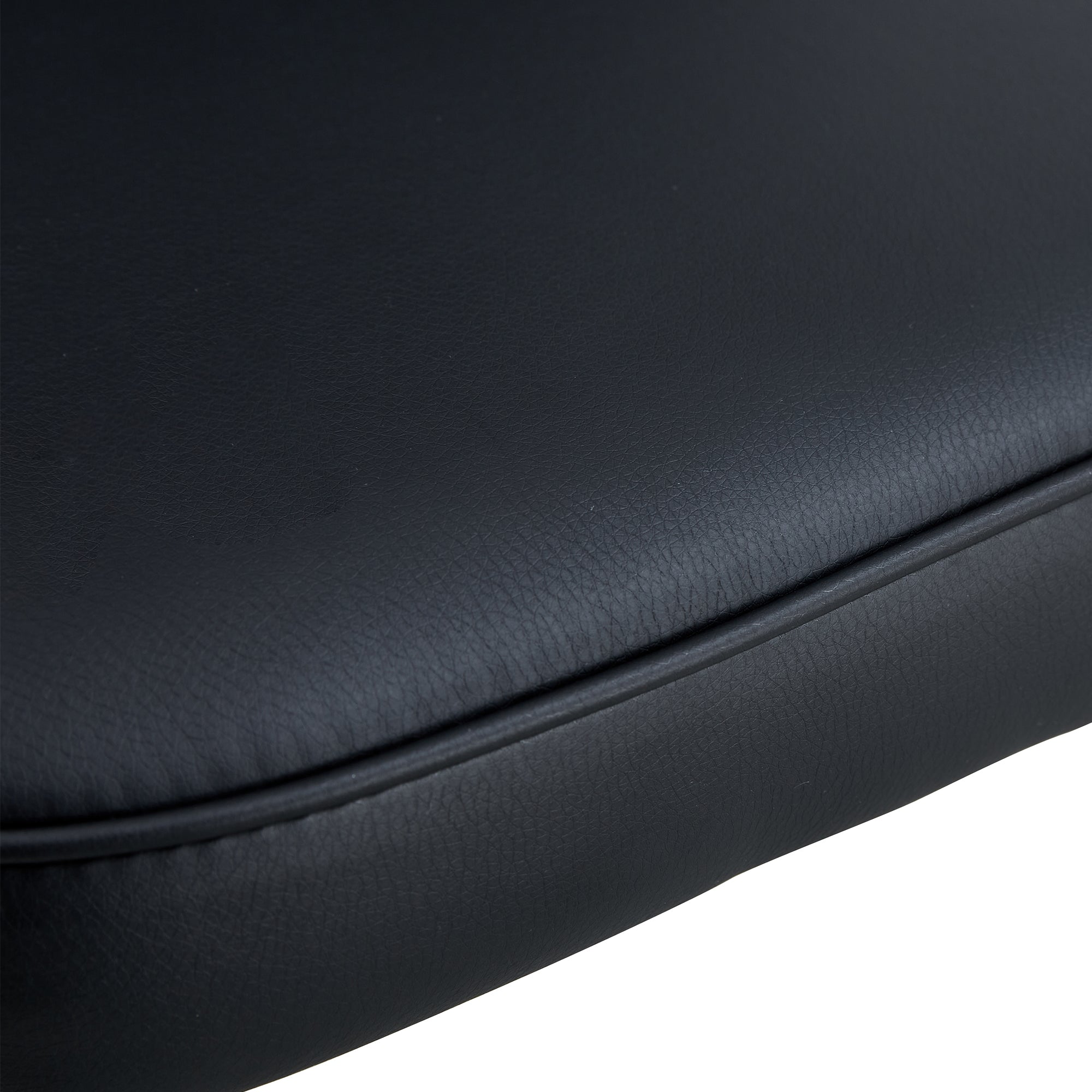 4 Pcs Faux Leather Upholstered Curved Back Dining Chairs with Metal Base- Black, Black