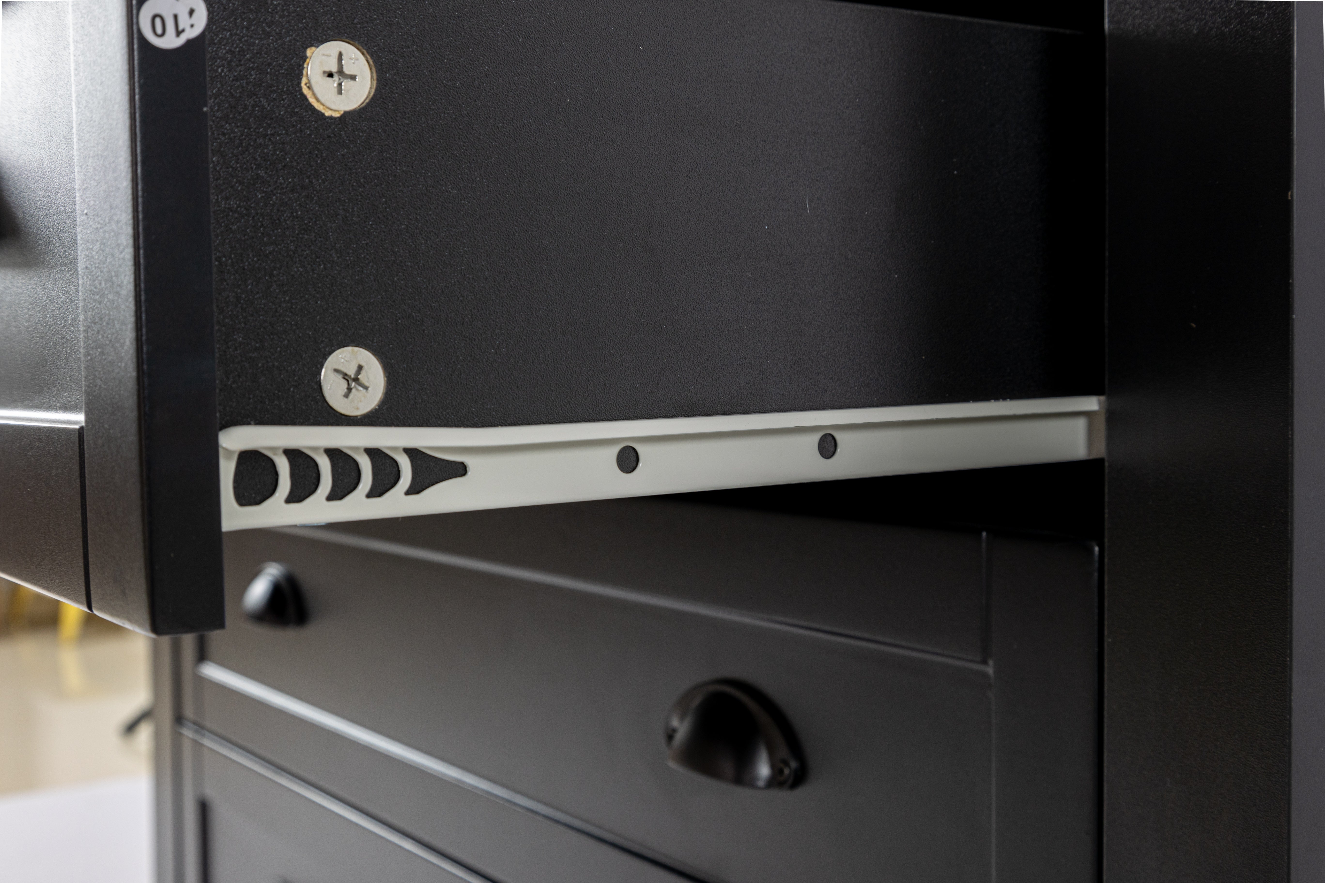 6 Drawers Wood Accent Stylish Dresser Chest and Storage Organizer- Black